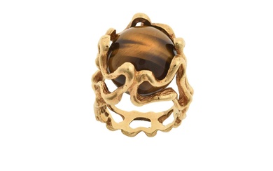 An 18 Carat Gold Ring, by Gilbert Albert the yellow...