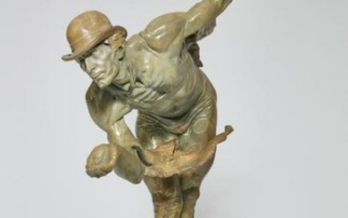 An American bronze sculpture of a mime, MacDonald