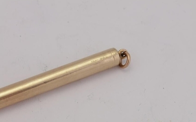 An Edwardian 9 carat gold propelling pencil, London