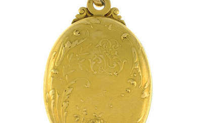An early 20th century 18ct gold mirror pendant.
