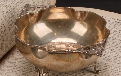 An early 20th century Continental silver two handled dish, e...