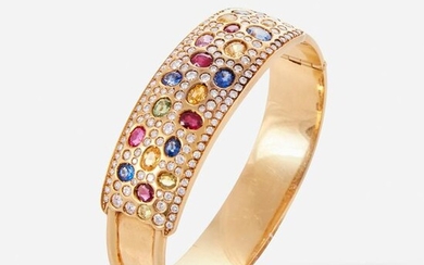An eighteen karat, diamond, and gem-set bracelet, Italy