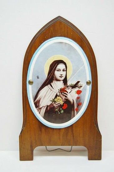 Antique French Enamel of St. Teresa of Lisieux - The