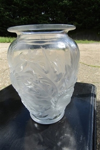 Antique French Glass Vase Approximately 10 Inches High