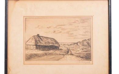 Antique Pencil Signed Etching