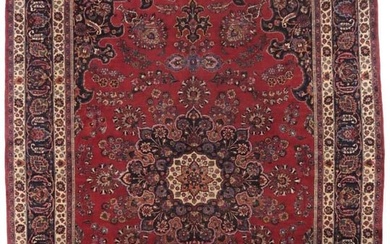 Antique Red Traditional Floral 105X167 Oriental Rug Handmade Oversized Carpet