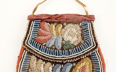Antique Strike a light Plains Indian beaded purse