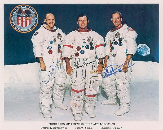 Apollo 16 Signed Photograph