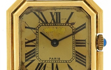 Art Deco style 18ct gold gentlemen's manual wind wristwatch ...