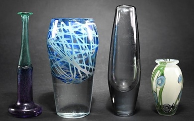Art Glass Vase Collection Goup Lot Eickholt Kosta Boda etc
