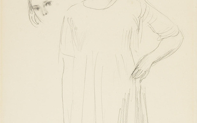 Augustus Edwin John O.M., R.A. (British, 1878-1961) Portrait of Poppet...