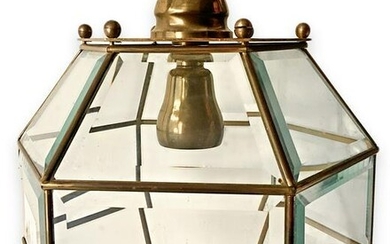 Austrian Production, brass suspension structure lamp