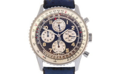 BREITLING - a gentleman's stainless steel Navitimer Airborne chronograph wrist watch.