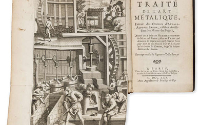 Barba (Albaro Alonso) Traité de l'Art Métalique Auquel on a joint un Mémoire concernant les Mines de France, Paris, Saugrain, 1730; and 8 others, similar (9)