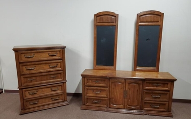 Bassett Dresser with Mirrors & Tall Chest