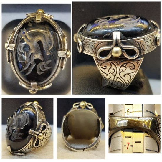 Beautiful Old Silver Afghan Vintage Wonderful Ring With