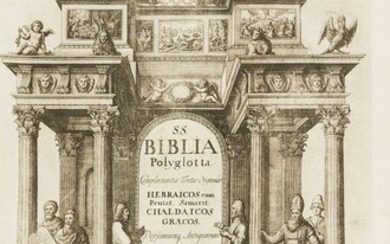 Bible, polyglot.- Biblia Sacra Polyglotta..., edited by Brian Walton, 6 vol., text mostly double-column with...