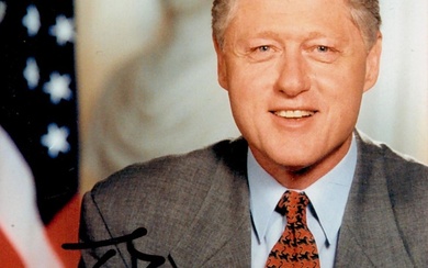Bill Clinton Signed 6x 4 inch Colour Photo in...