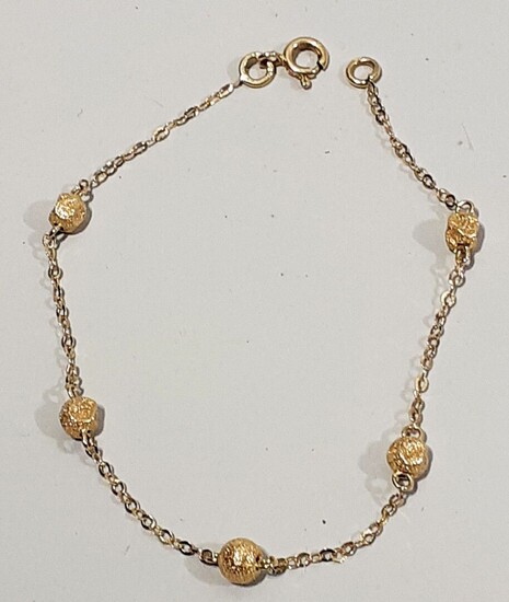 Bracelet en or jaune 18 K (750/oo) à mailles... - Lot 32 - Actéon - Compiègne Enchères