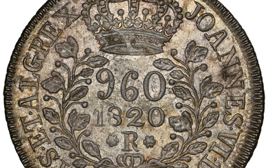 Brazil: , João VI 960 Reis 1820-R MS64 NGC,...