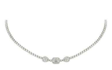 Breathtaking Diamond 18k White Gold Necklace for Her