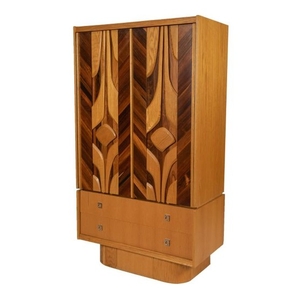 Brutalist Mixed Woods Armoire