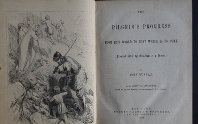 Bunyan, Pilgrims Progress, 1stUS engravings Thomas 1860