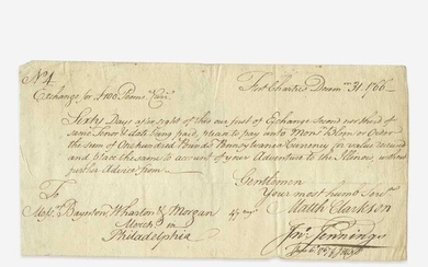 [Business & Industry] [Fort de Chartres] Manuscript Financial Document