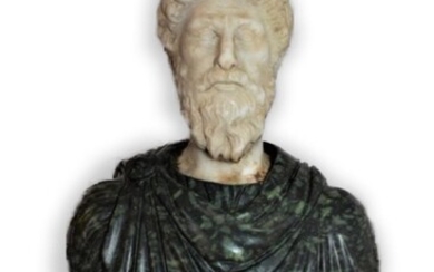 Busto Marco Aurelio inizio XX secolo porfido verde