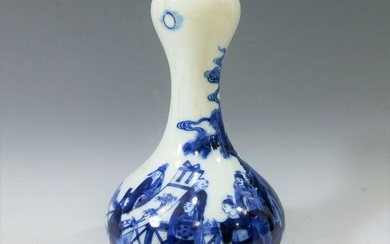 CHINESE ANTIQUE BLUE WHITE PORCELAIN VASE - YONGZHENG MARK AND PERIOD