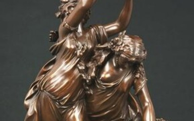 CLODION 19TH CENTURY BRONZE GROUP.