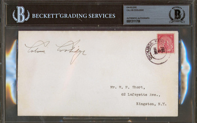 Calvin Coolidge Signed 1930 Envelope (BAS)