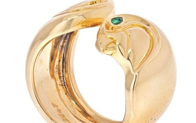 Cartier 18K Yellow Gold Falcon Head Anoubois Ring