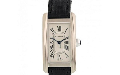 Cartier Tank Americaine 2489 18K White Gold Watch