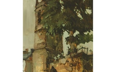 Cecil Maguire (1930-2020), CLOCK TOWER, IRVINESTOWN CO. FER