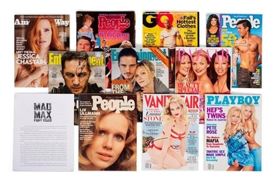 (Celebrity) A group of 10 entertainment magazines, many