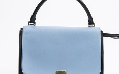 SOLD. Celine: A "Trapeze" bag of light blue, dark blue and beige leather, gold tone hardware, one handle and a detachable shoulder strap. – Bruun Rasmussen Auctioneers of Fine Art
