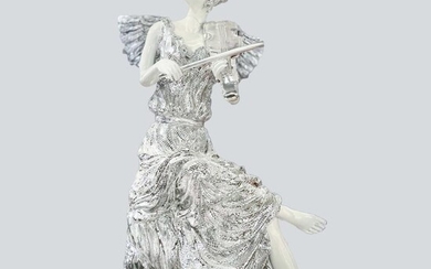 陶瓷雕塑 二十世纪 Ceramic sculpture, 20th Century. H 80cm, W...