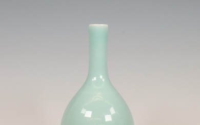 China, claire-de-lune-glazed bottle vase, 20th century
