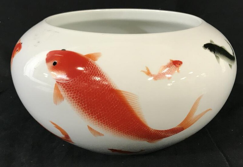 Chinese Ceramic Koi Fish Bowl