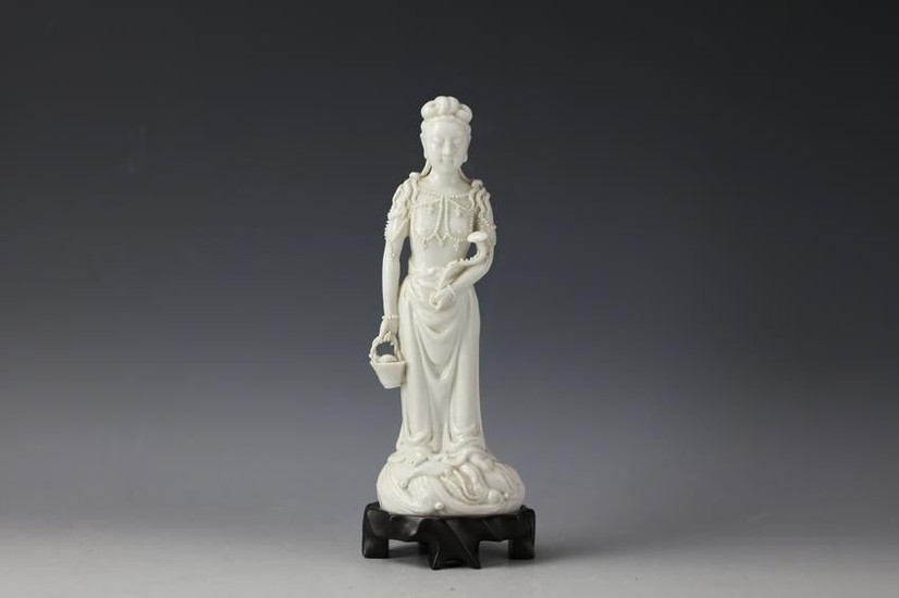 Chinese Dehua White-Glazed Figure of Guanyin