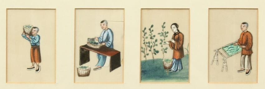 Chinese School 19th Century, A set of four figure
