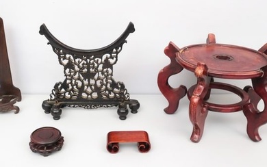 Collection of Antique Chinese Wooden Stands