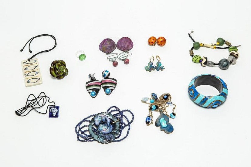 Costume Jewelry-Glass, Enamel, Clay, & More, 12