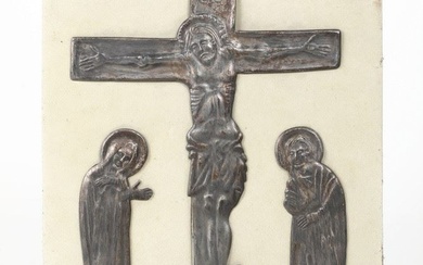 Crocifissione con Santi. Argenteria italiana del XX secolo