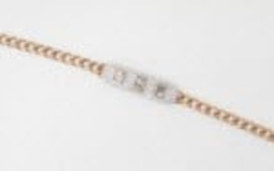 Diamond Baguette And Round Bracelet In 14k Yellow Gold 1-1/2ctw