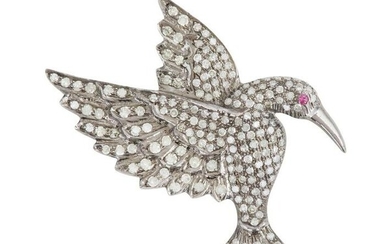 Diamond Bird Pendant