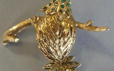 Diamond, Sapphire & Emerald Phoenix Brooch