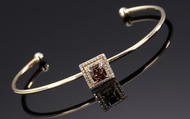 Diamond bracelet of 14 kt. gold, a total of 1.23 ct. (AIG cert.)