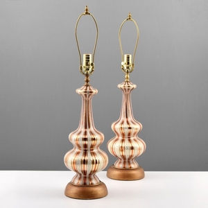 Dino Martens, manner of - Pair of Murano Lamps, Manner of Dino Martens